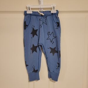 Zara Kids Blue Star Print Sweatpants, 18/24M